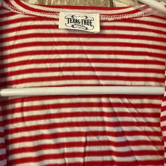 Red and White Striped Cardigan - Picture 2 of 6